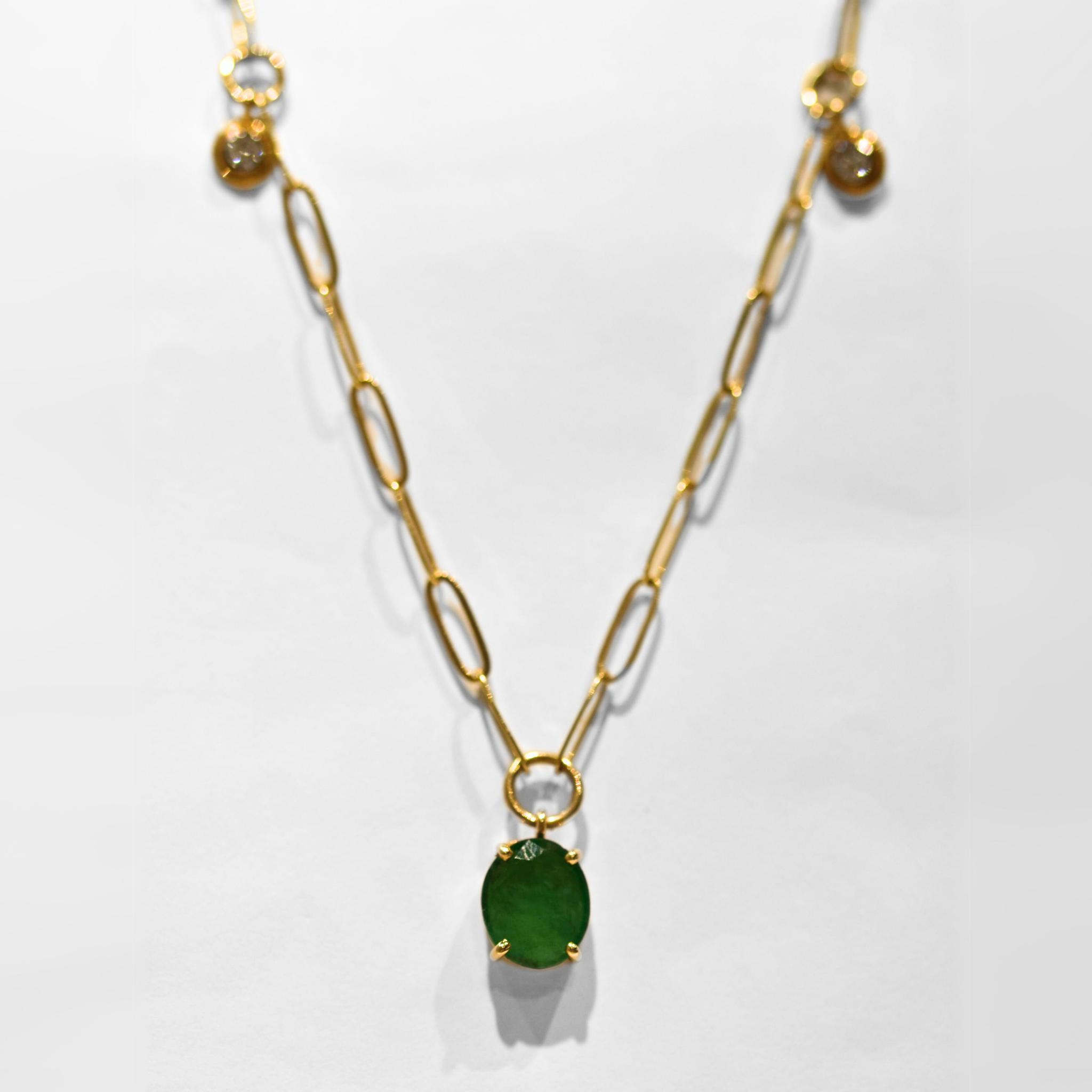 Picture of Emerald & Diamond Necklace